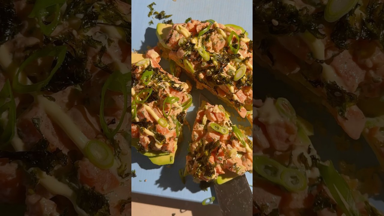 Αποκλειστική ιδέα: Sushi Pizza με τραγανό ρύζι και σολομό