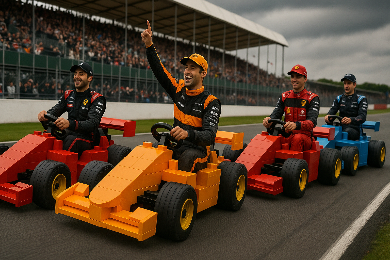 Η παρέλαση των οδηγών επέστρεψε στη Formula 1 με μικρότερα και ταχύτερα αγωνιστικά Lego στο Σίλβερστοουν