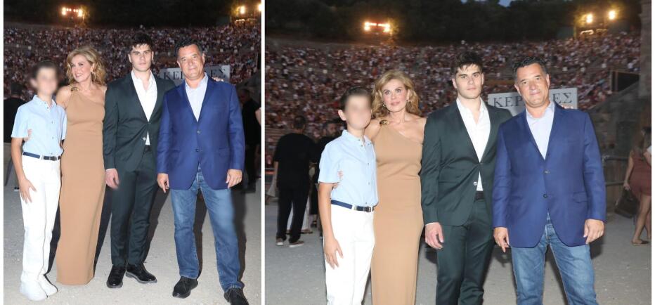 Άδωνις Γεωργιάδης - Ευγενία Μανωλίδου: Οικογενειακή έξοδος με τους γιους τους στην Επίδαυρο